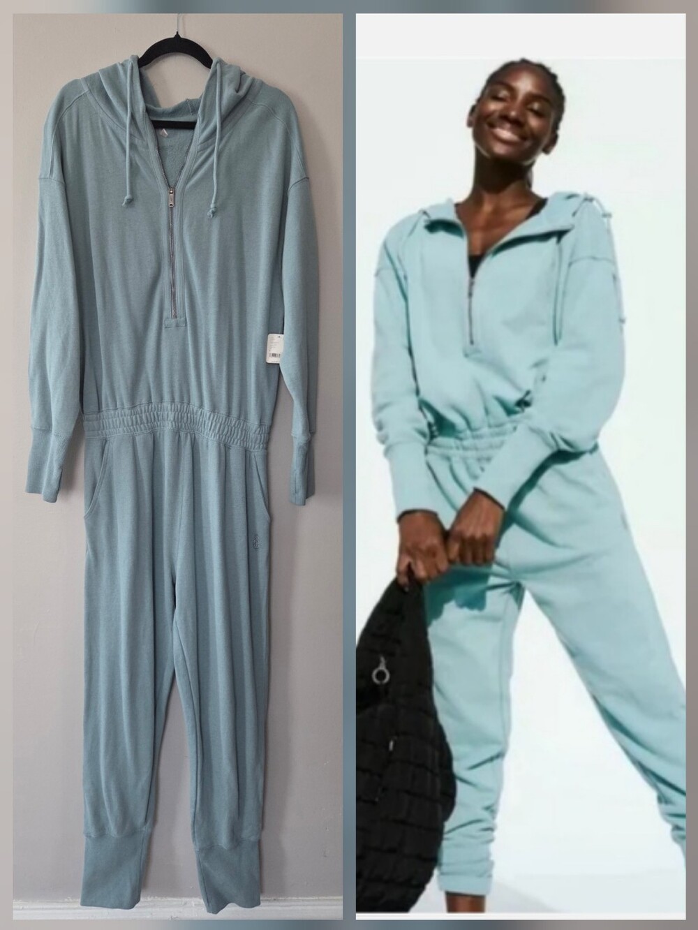 Free People Movement Training Day Jumpsuit Eucalyptus